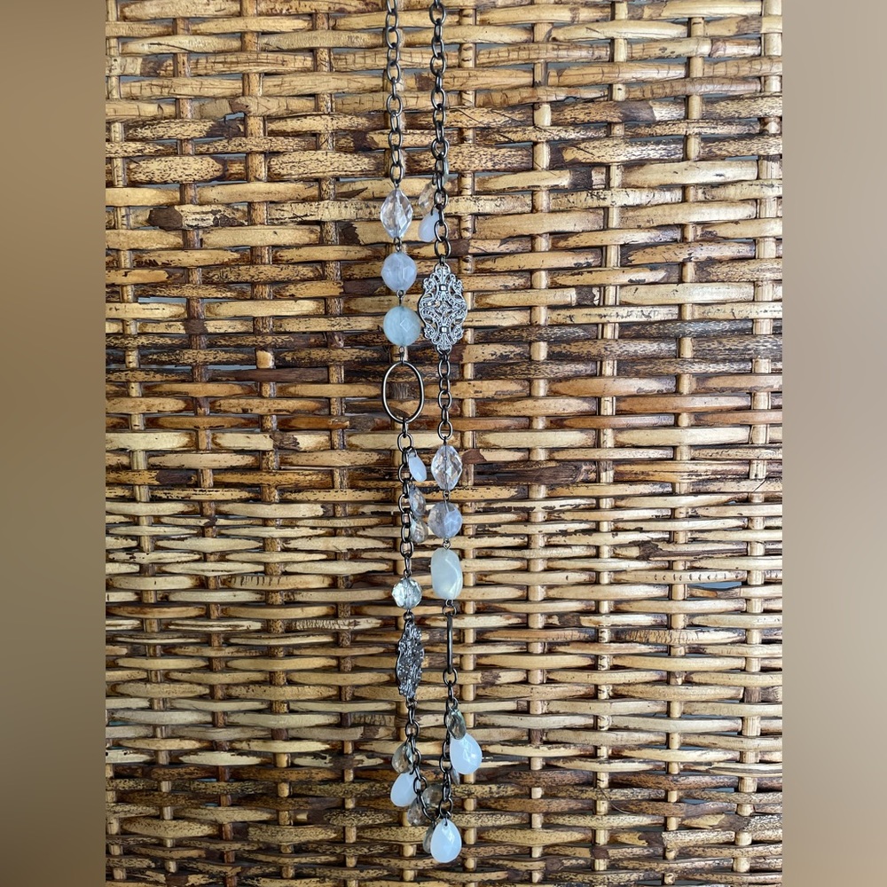 Premier Jewelry translucent stone long necklace